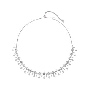 Silver Toned Crystal Choker image 1