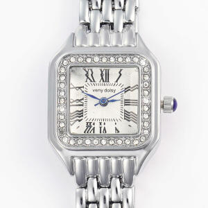 Silver Toned Octagonal Veny Dolsy Watch image 2