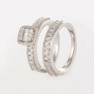 White Crystal Gold/Silver Twins image 4