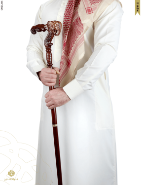 عكاز خشب الزان الطبيعي image 1