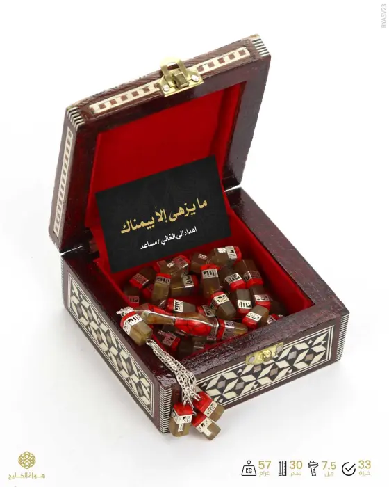 مسباح فضة مطعم بالمرجان وظهر السلحفاة image 3