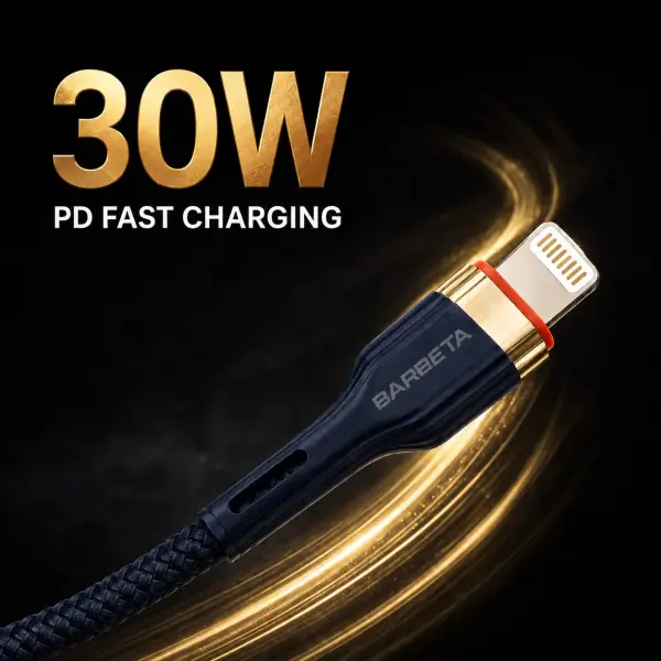 وايرC إلىLightning قوة 30W | كفاله سنه على الكسر او القطع تبديل مرا واحده وكفاله سنتين على العيوب المصنعيه image 5