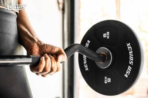 Gym EZ-Bar  Black QPQ (shaft) + Chromed (Sleeves) Olympic CURL Bar image 13