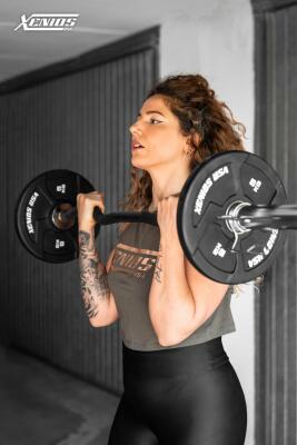 Gym EZ-Bar  Black QPQ (shaft) + Chromed (Sleeves) Olympic CURL Bar image 14