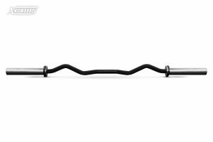 Gym EZ-Bar  Black QPQ (shaft) + Chromed (Sleeves) Olympic CURL Bar image 1