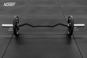 Gym EZ-Bar  Black QPQ (shaft) + Chromed (Sleeves) Olympic CURL Bar image 3