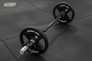 Gym EZ-Bar  Black QPQ (shaft) + Chromed (Sleeves) Olympic CURL Bar image 4