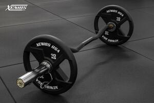 Gym EZ-Bar  Black QPQ (shaft) + Chromed (Sleeves) Olympic CURL Bar image 5