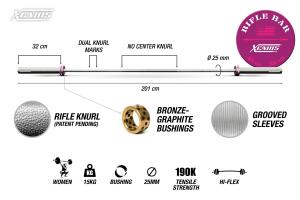 RIFLE WOMAN PRO-TRAINING BAR -79" Rifle Grip_15 kg image 1