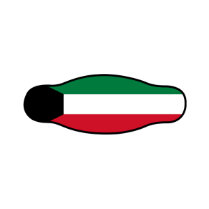 NEOPRENE MASK STRAP KUWAIT FLAG image 0