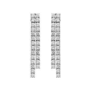 حلق سهرة فضة طويل image 0