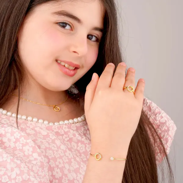طقم أ - ذهبي ابيض - 0 image 2