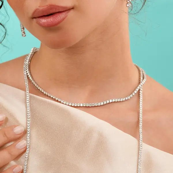عقد - فضي ابيض - 0 image 2