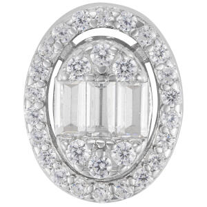 Alvira Earrings -Silver/White image 1