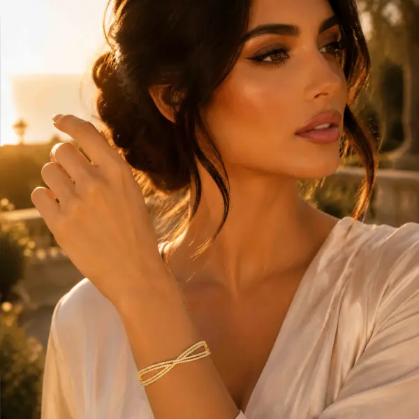 بانجل سهرة زركوني مطلي بالذهب image 0