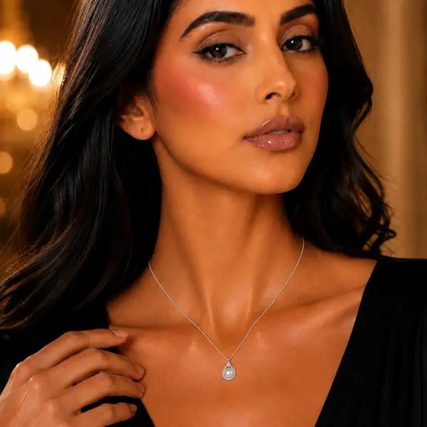 عقد - فضي ابيض - 0 image 0