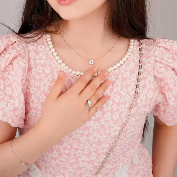 925K Silver Round Accessories Set image 1
