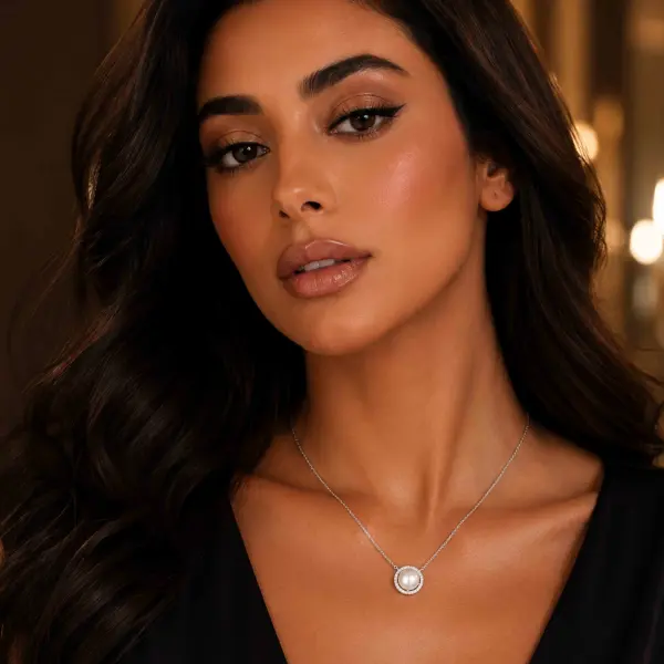 عقد - فضي ابيض - 0 image 0