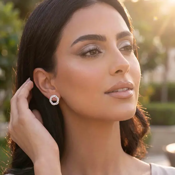 حلق - فضي ابيض - 0 image 0