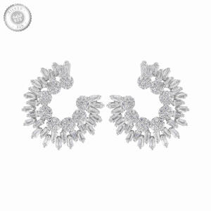 Alvira Earrings -Silver/White image 0