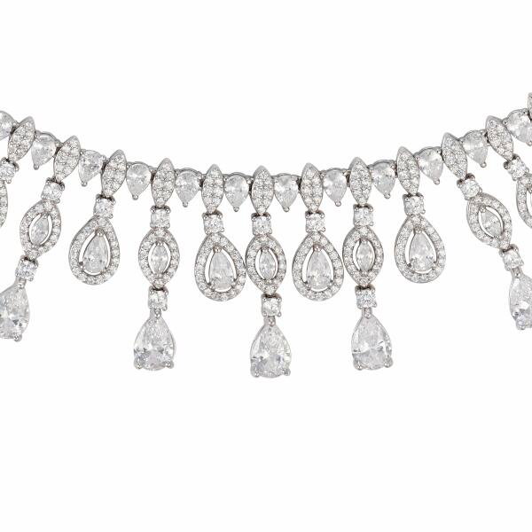 925 Sterling Silver Jewelry Set with Sparkling Zircon image 1