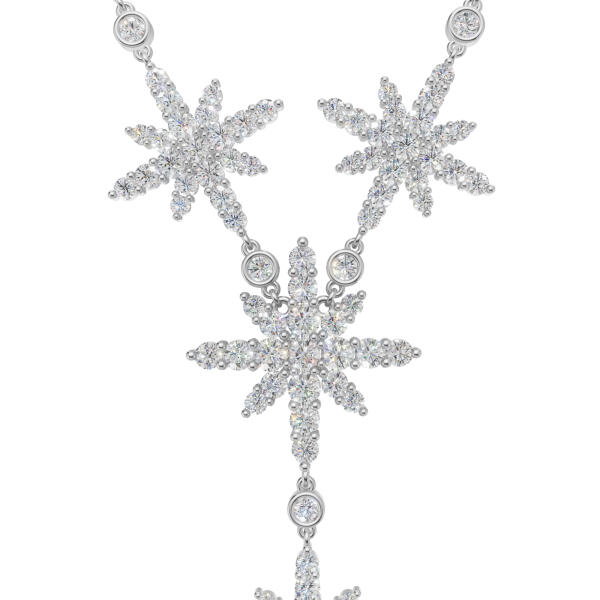 Cascading Zircon Star Necklace image 3