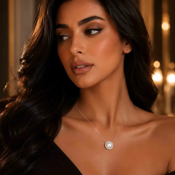 عقد - فضي ابيض - 0 image 1