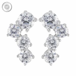 Silver Toned Round Earrings image 0