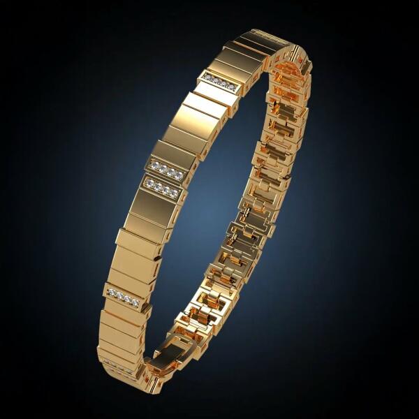 Gold Toned Tennis Bracelet image 0