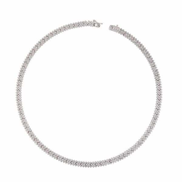 925 Sterling Silver Formal Choker image 0