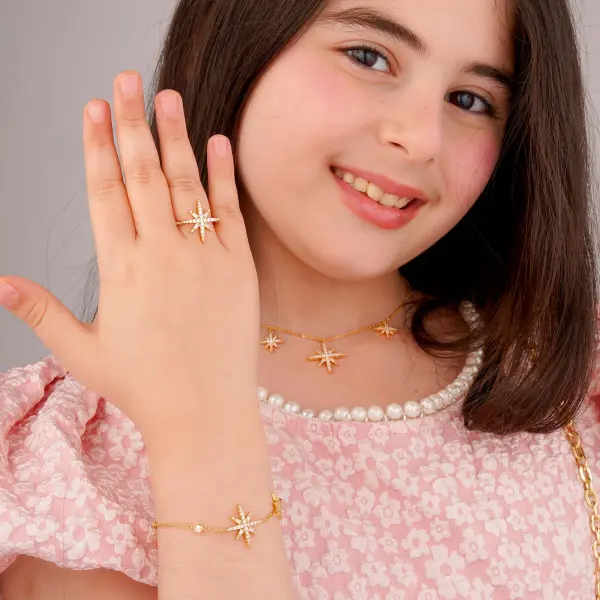 طقم أ - ذهبي ابيض - 0 image 3