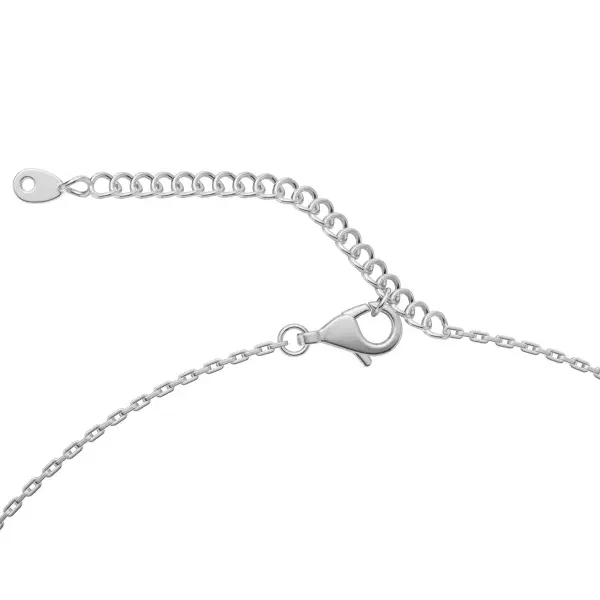 Rhodium Zircon Circle Necklace image 8