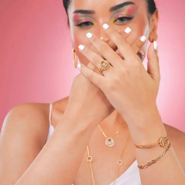 مضعد - ذهبي ابيض - 0 image 2