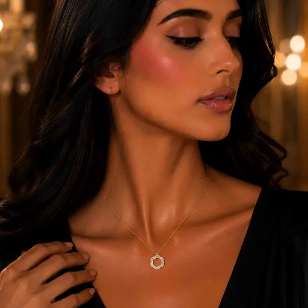 عقد - ذهبي ابيض - 0 image 0