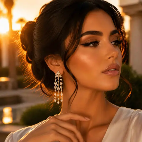 حلق - ذهبي ابيض - 0 image 0