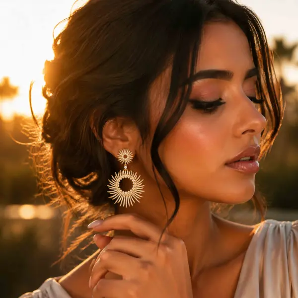 حلق - ذهبي ابيض - 0 image 0