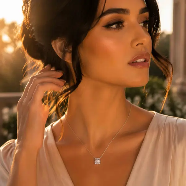 عقد - فضي ابيض - 0 image 0