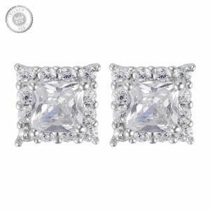 Alvira Earrings -Silver/White image 0