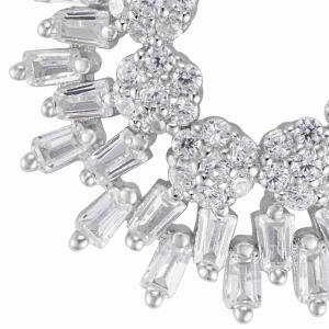Alvira Earrings -Silver/White image 1