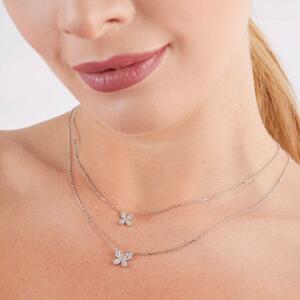 butterfly 925K Silver Necklace image 3