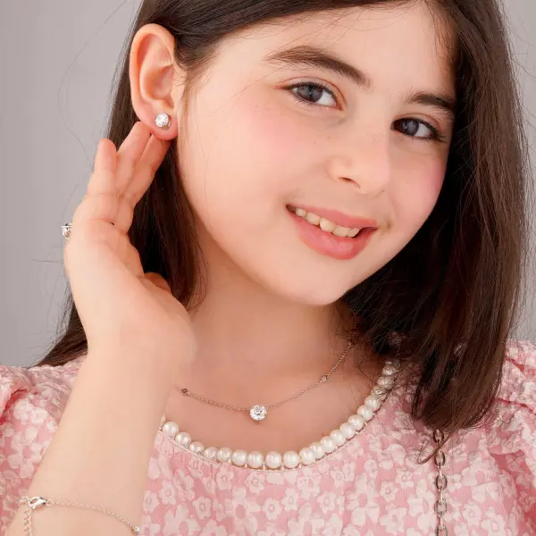 925K Silver Round Accessories Set image 0
