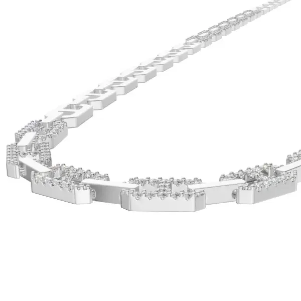 عقد - فضي ابيض - 0 image 4