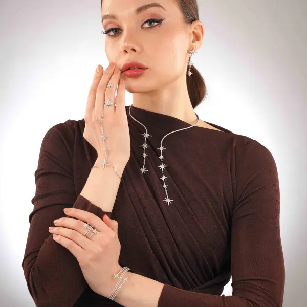 حلق - فضي ابيض - 0 image 6