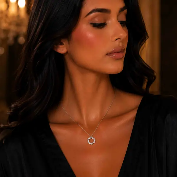 عقد - فضي ابيض - 0 image 0