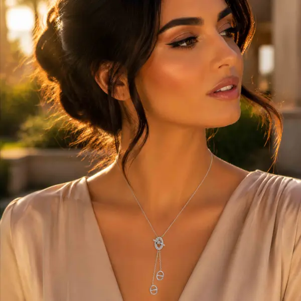 عقد - فضي ابيض - 0 image 0