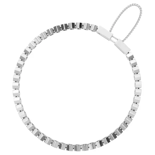 Tennis Bracelet - UB-107 Silver/White image 5