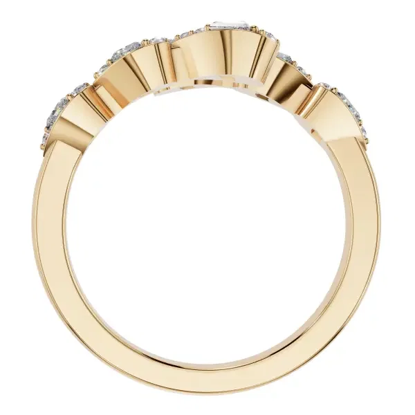 Crystal Pear Gold Ring image 3