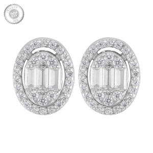 Alvira Earrings -Silver/White image 0