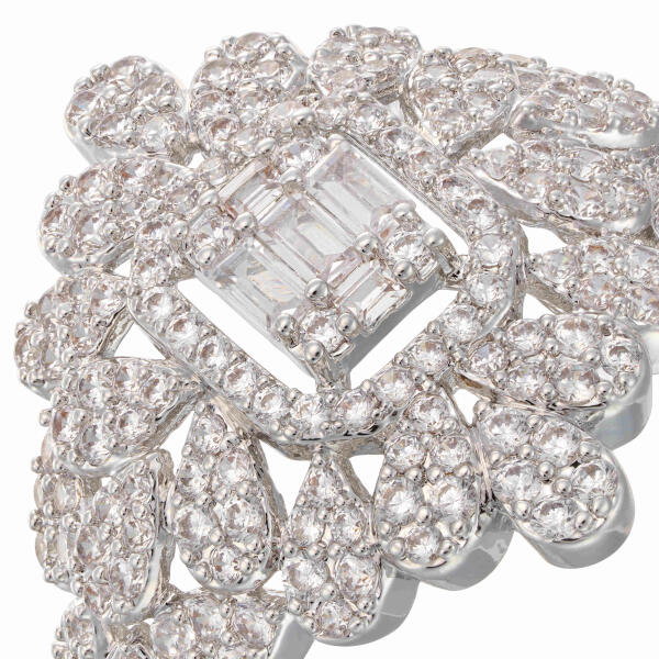 V-Shaped Zircon Silver Set image 8