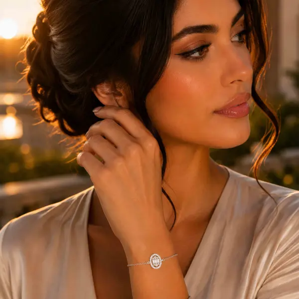 سوار سحب باجيت بيضاوي (فضة 925) image 0